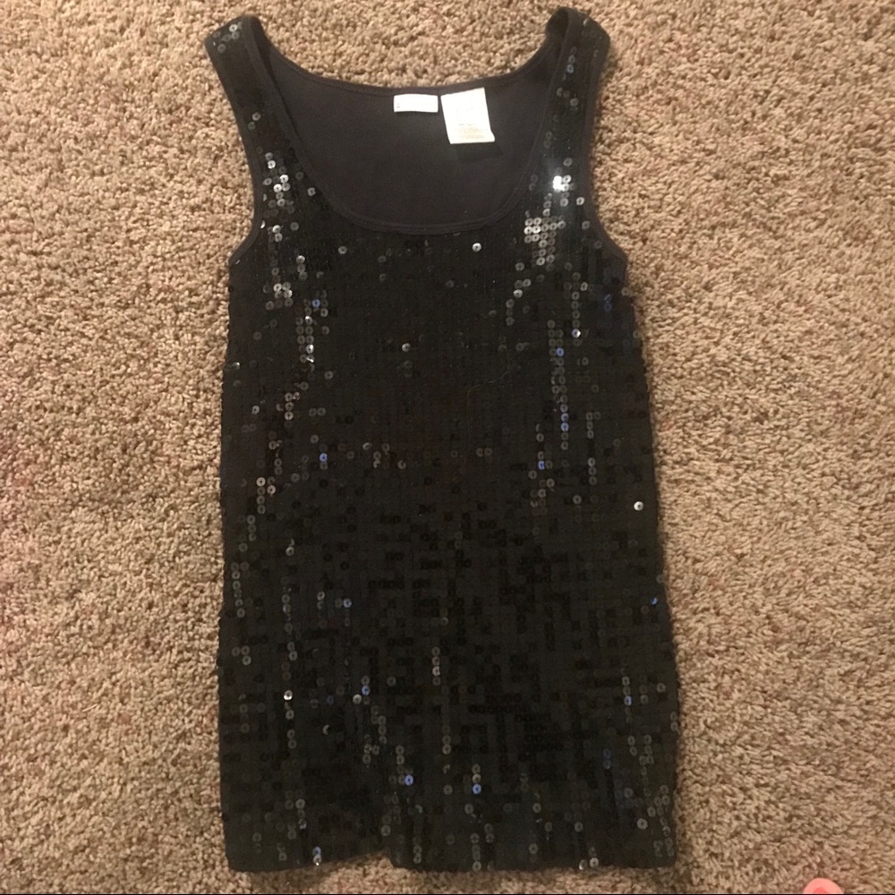 Cute black sparkly tank top